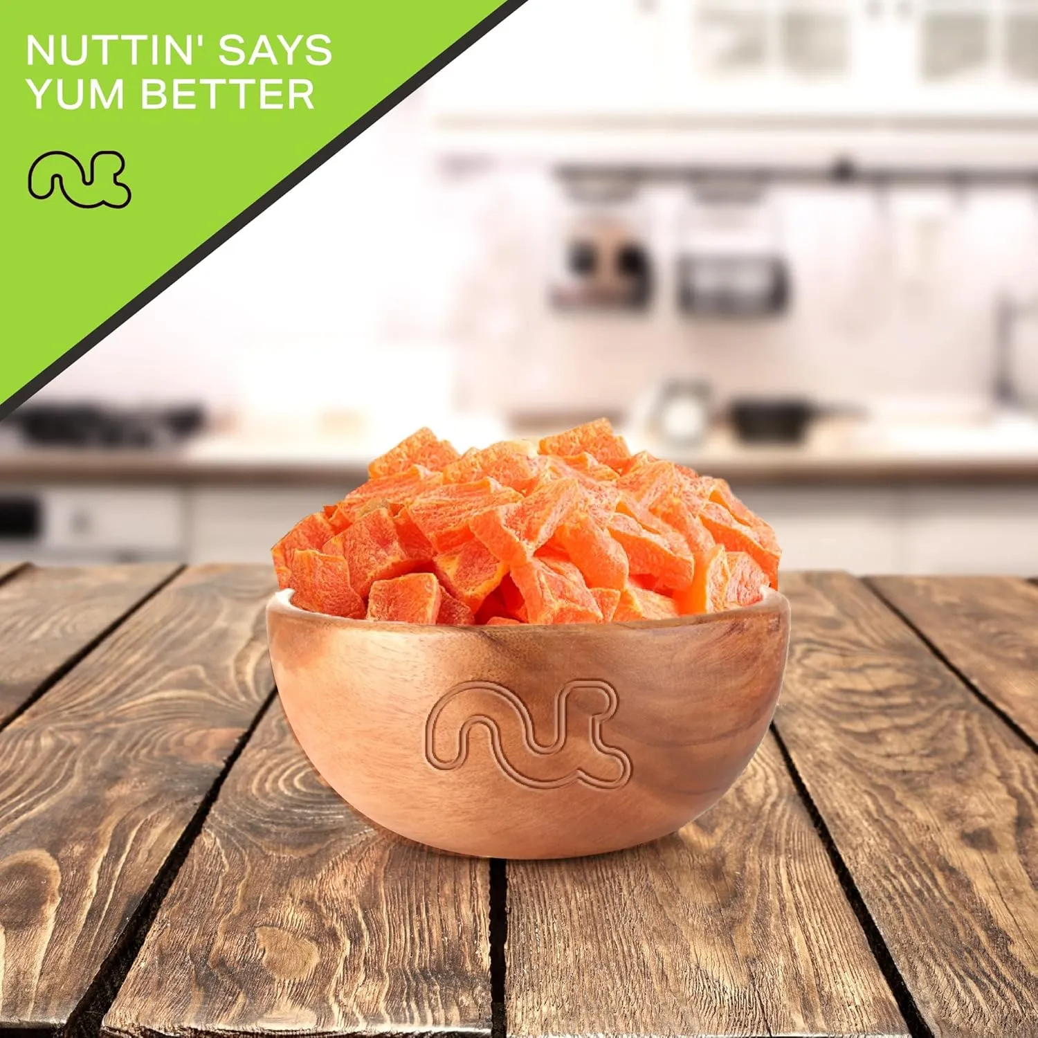 NUT CRAVINGS Dry Fruits - Sun Dried Papaya Chunks, (32oz - 2 LB) Packed Fresh in Resealable Bag - Sweet Snack, Healthy Food, Naturally Grown, Vegan, Kosher Certified