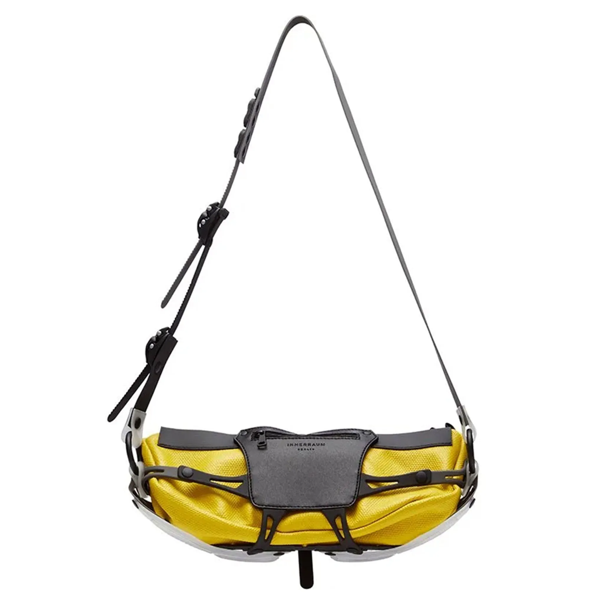 Object I70_CROSS BODY BAG / PATCHWORK-BLACK MATT