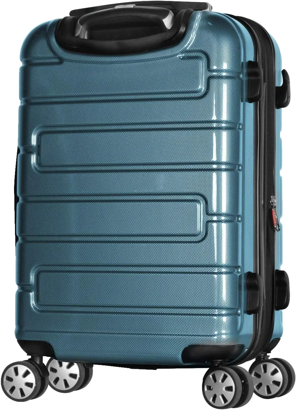 Olympia U.S.A. Nema 22-inch Carry On Luggage Expandable Lightweight Hardside Double 4 Wheel Spinner Suitcase with TSA Lock and Hidden Laptop Compartment