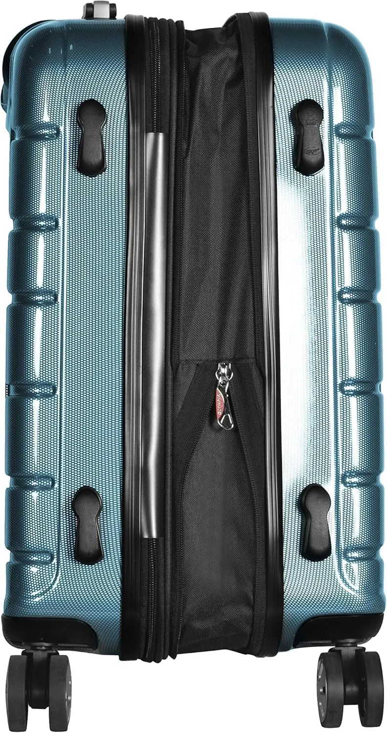Olympia U.S.A. Nema 22-inch Carry On Luggage Expandable Lightweight Hardside Double 4 Wheel Spinner Suitcase with TSA Lock and Hidden Laptop Compartment