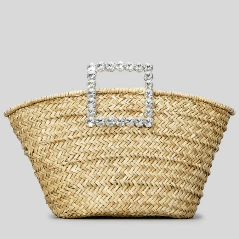 On-time delivery Patchwork Bags Positive reviews Rhinestone Daily Casual Weave