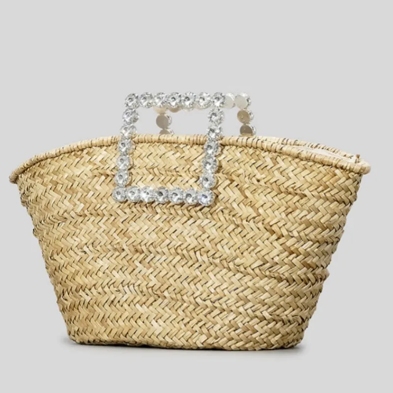 On-time delivery Patchwork Bags Positive reviews Rhinestone Daily Casual Weave