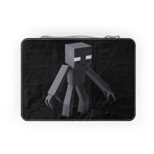 Origami Enderman Paper Lunch Bag - black