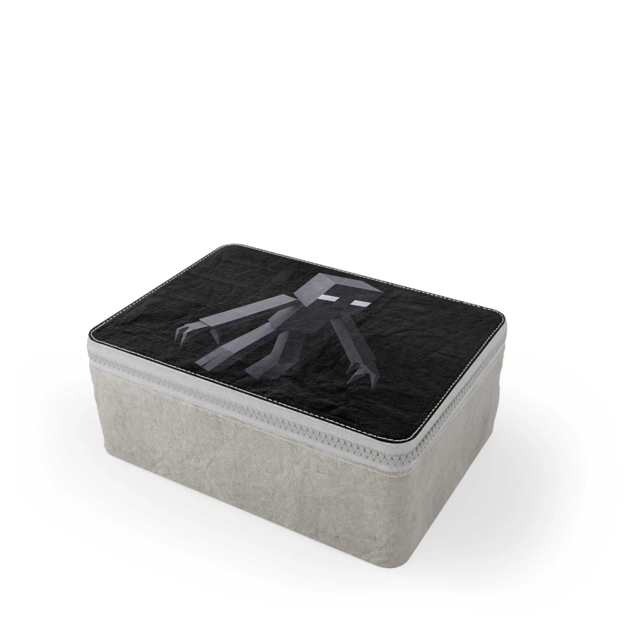 Origami Enderman Paper Lunch Bag - black