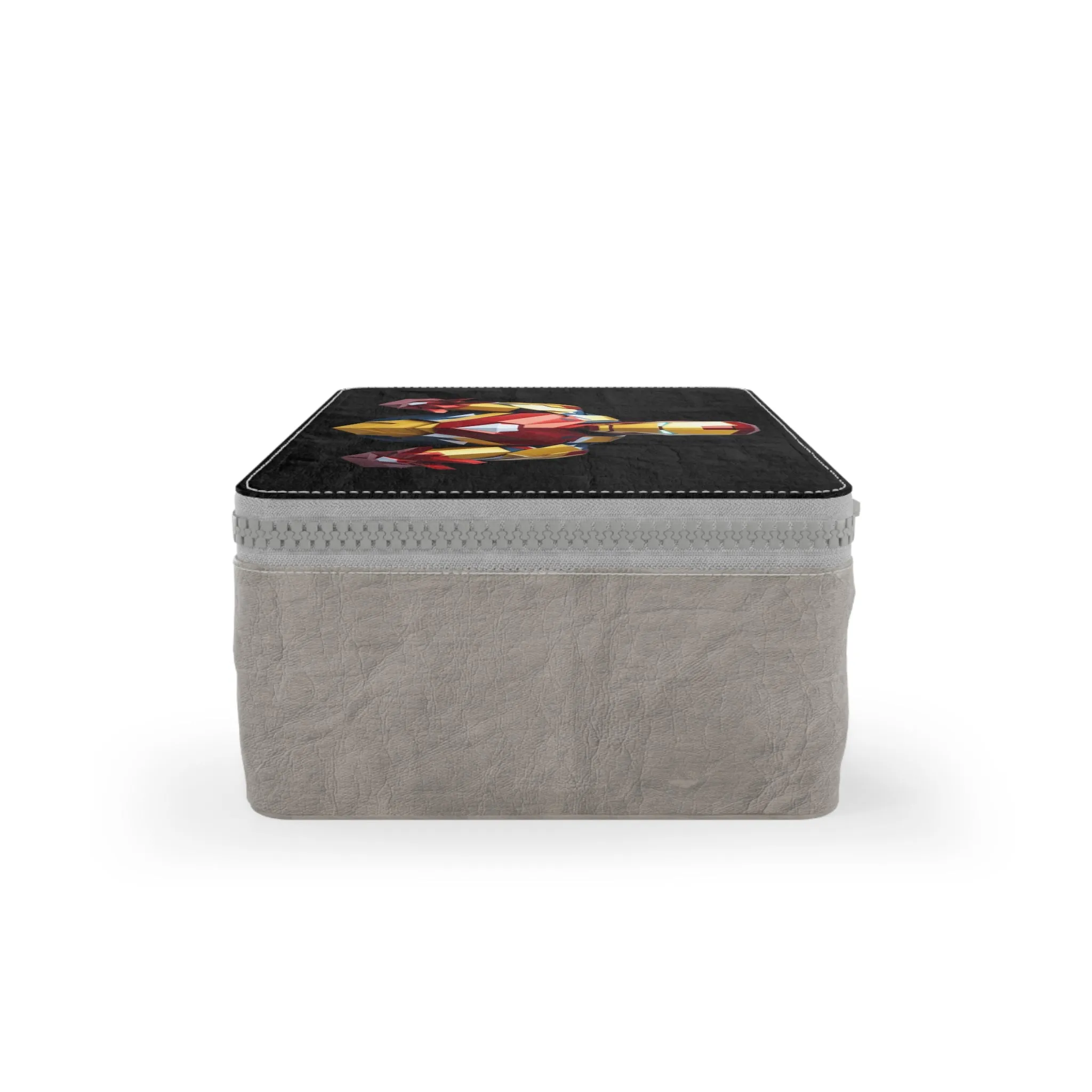 Origami Ironman Paper Lunch Bag - black