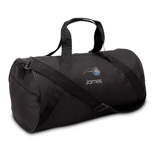 Orlando Magic Personalized Duffel Bags for Kids - Official NBA Logo Embroidery, Removable Shoulder Strap, Polyester, 19” x 14” (Black)