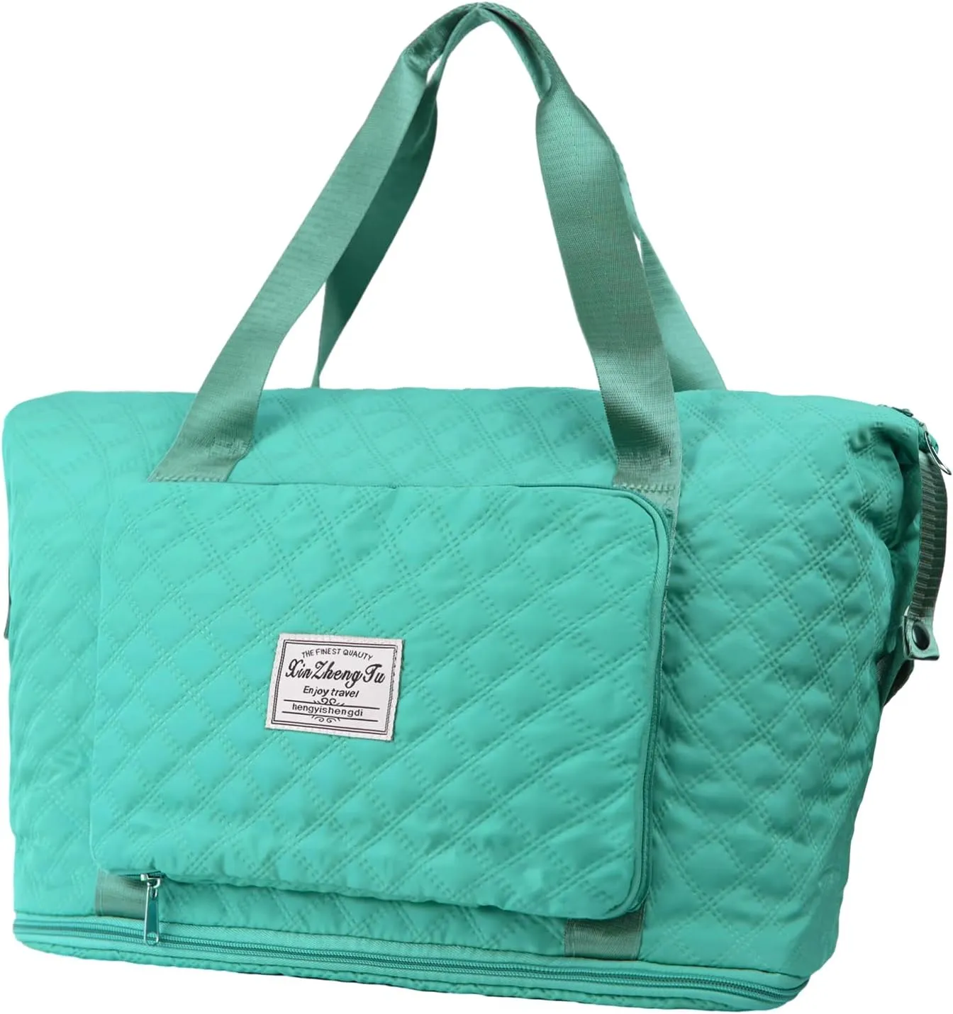 Overnight Bags for Women Men Large Travel Duffel Bag Expandable Gym Tote Bag for Travel Workout Sports Camp Green