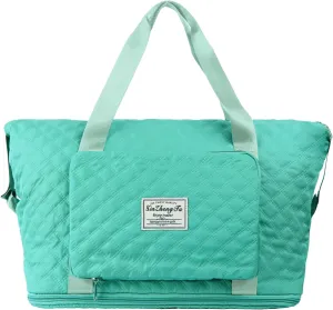 Overnight Bags for Women Men Large Travel Duffel Bag Expandable Gym Tote Bag for Travel Workout Sports Camp Green