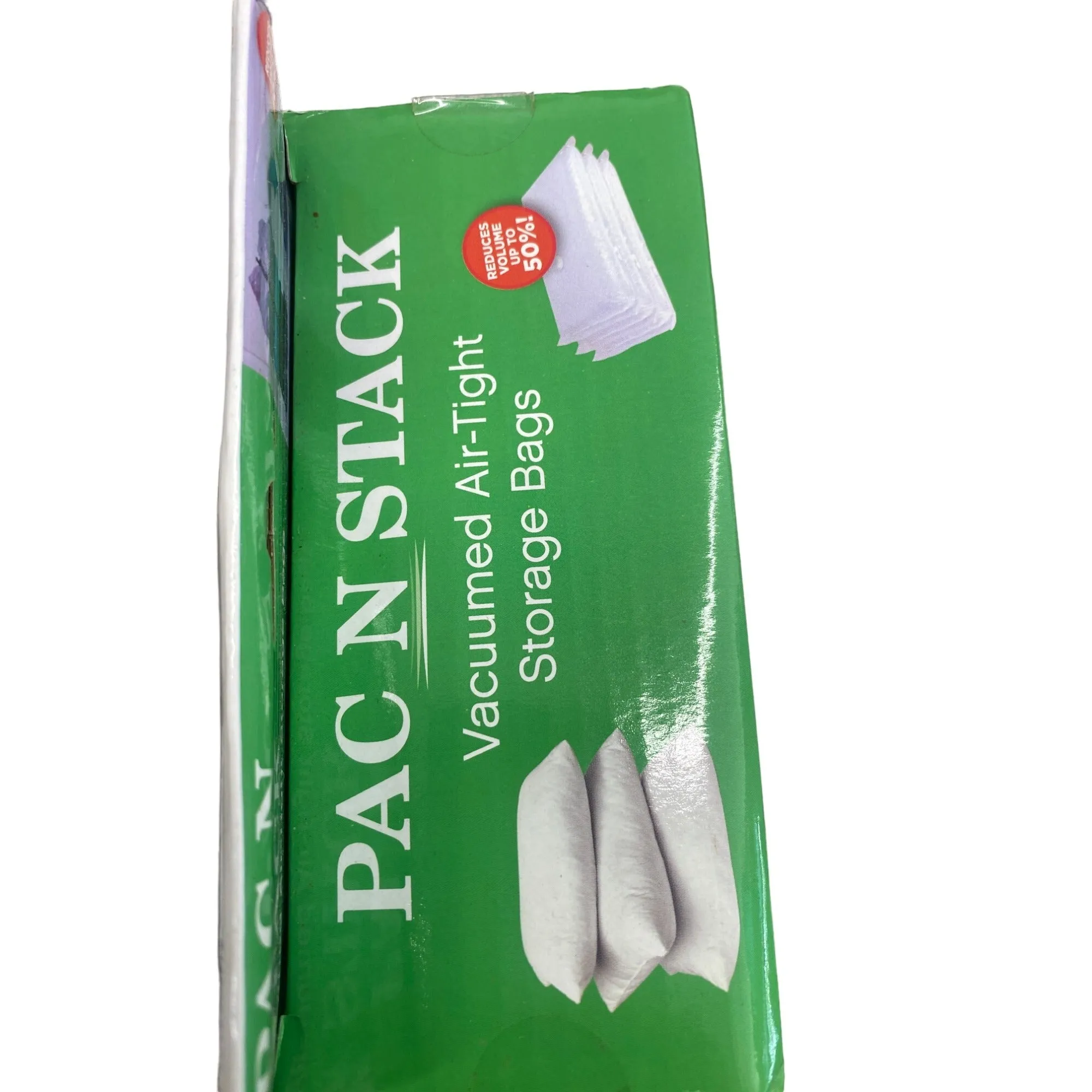PAC N STACK Vacuumed Air-Tight Storage Bags  Includes Pump & 4 Bags