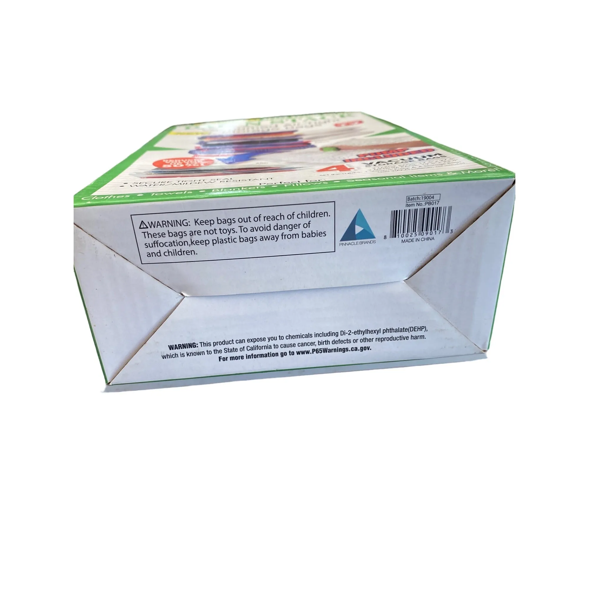 PAC N STACK Vacuumed Air-Tight Storage Bags  Includes Pump & 4 Bags