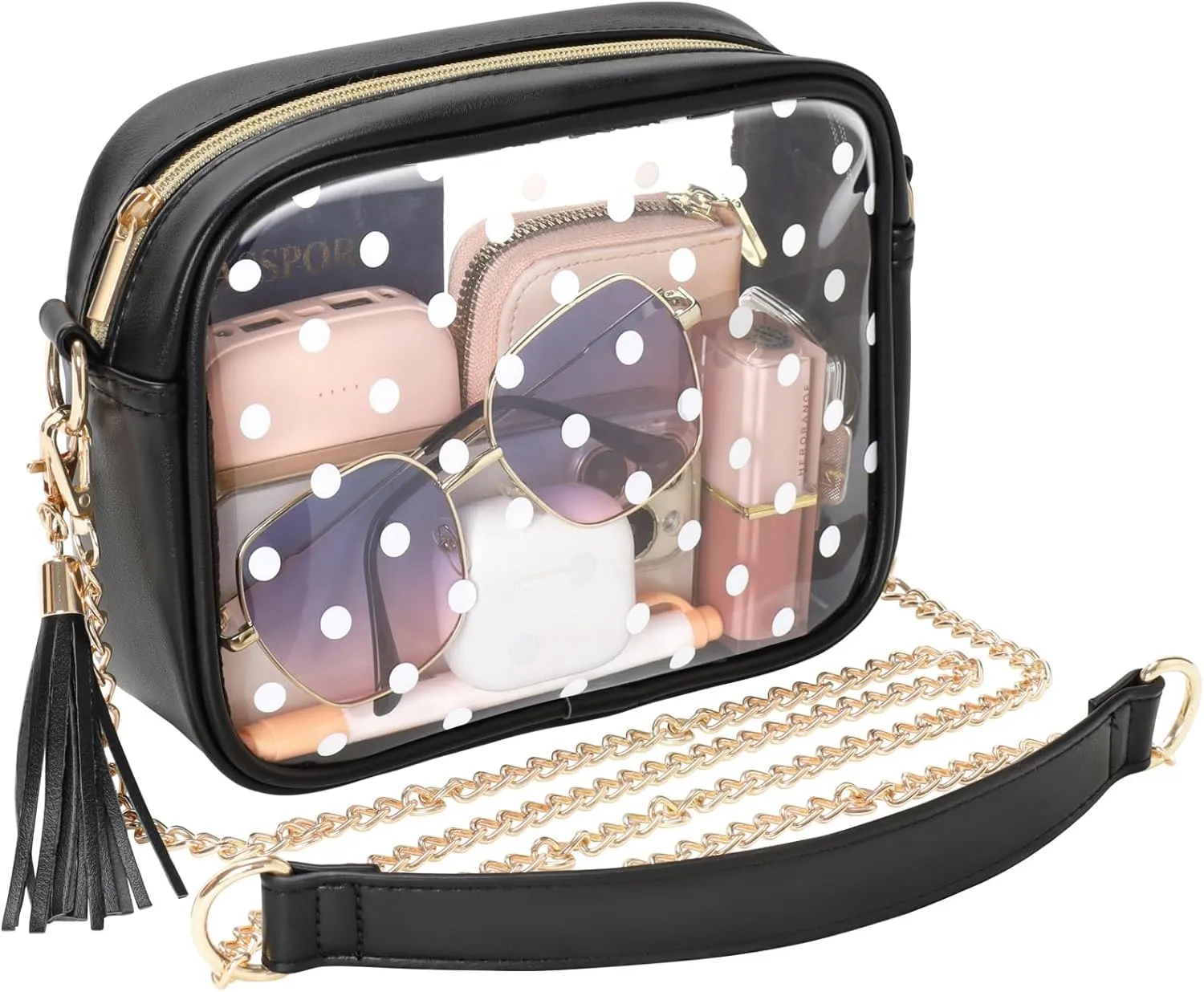 PACKISM Clear Bag for Stadium Events - Clear Purses for Women Stadium Crossbody Concert Bag for Game Day， Sports, Festival