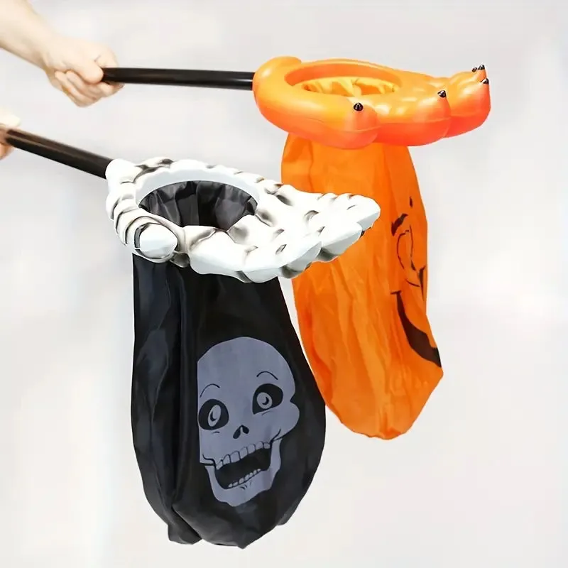 Palm Skull Pumpkin Candy Bag