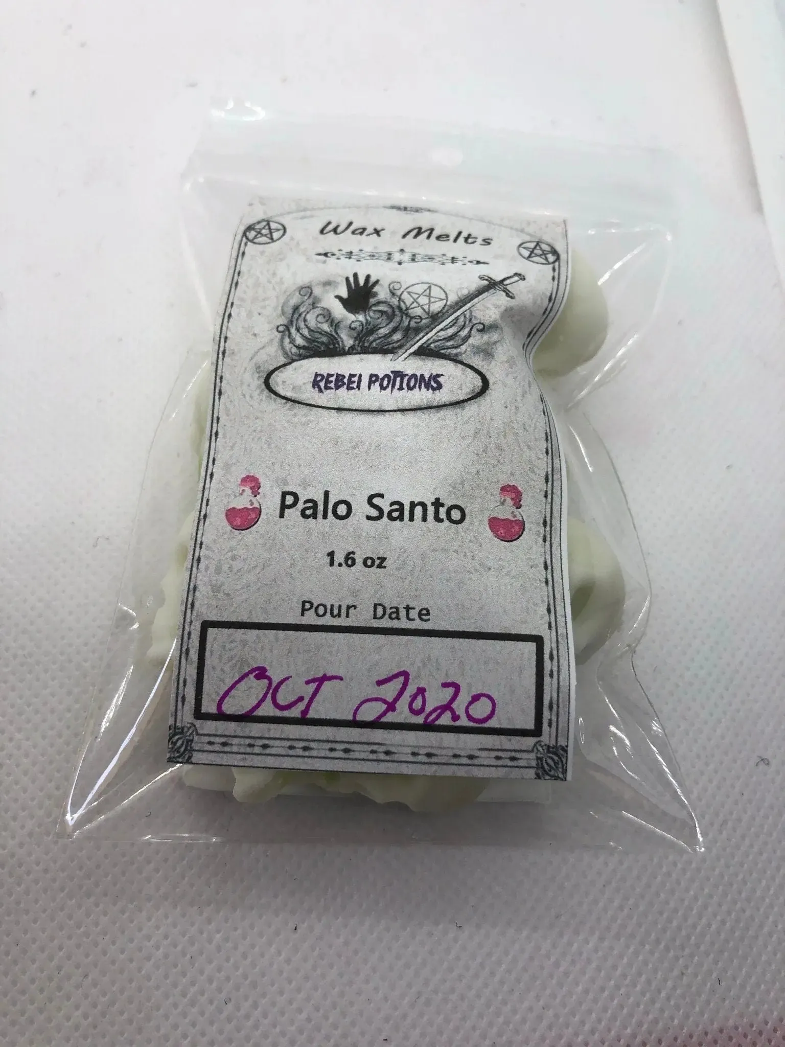 Palo Santo mini skull wax melts witch pagan wicca tart