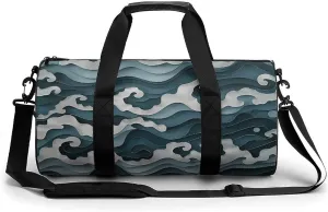 Paper Cut Style Pattern Gym Bag Sport Gym Tote Bag Lightweight Duffle Bag Carry On Weekender Bags for Women Men