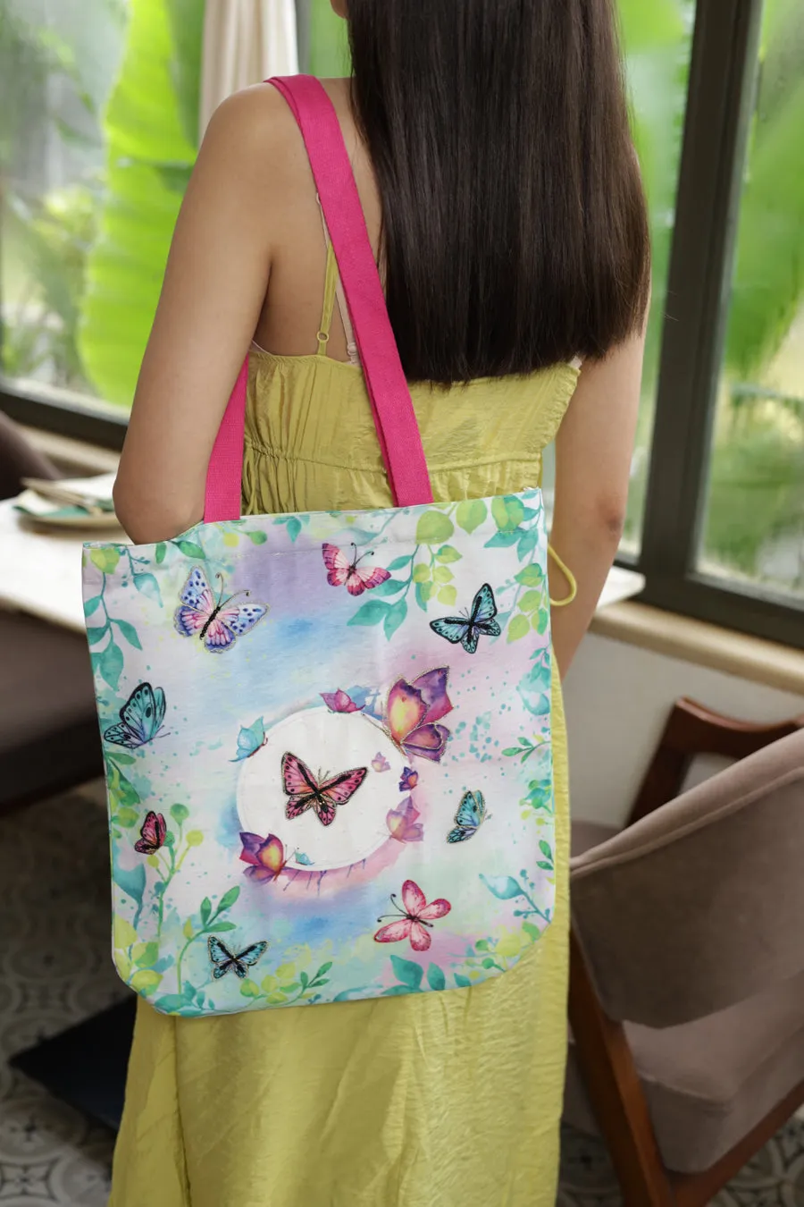 Papillion Tote bag Cotton Handle