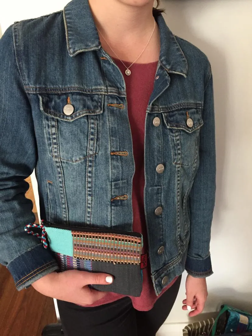 Patchwork cotton purse