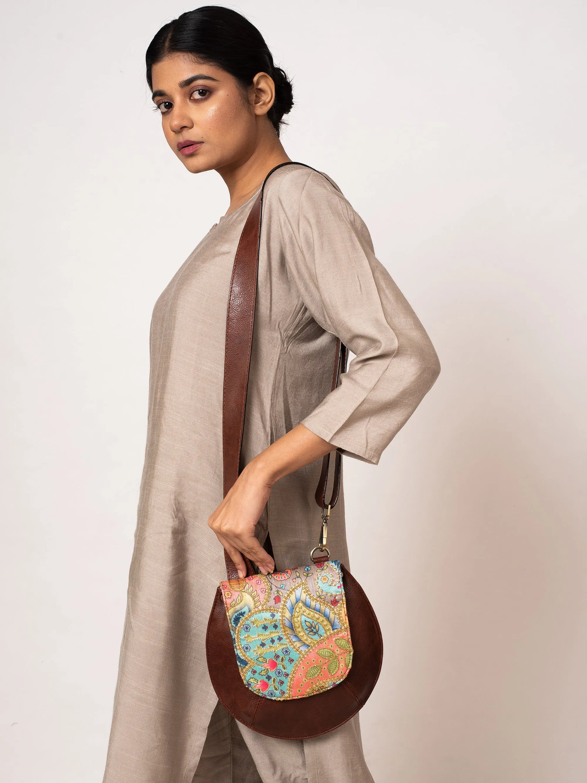 Patchwork Embroidered Bianca Sling Bag