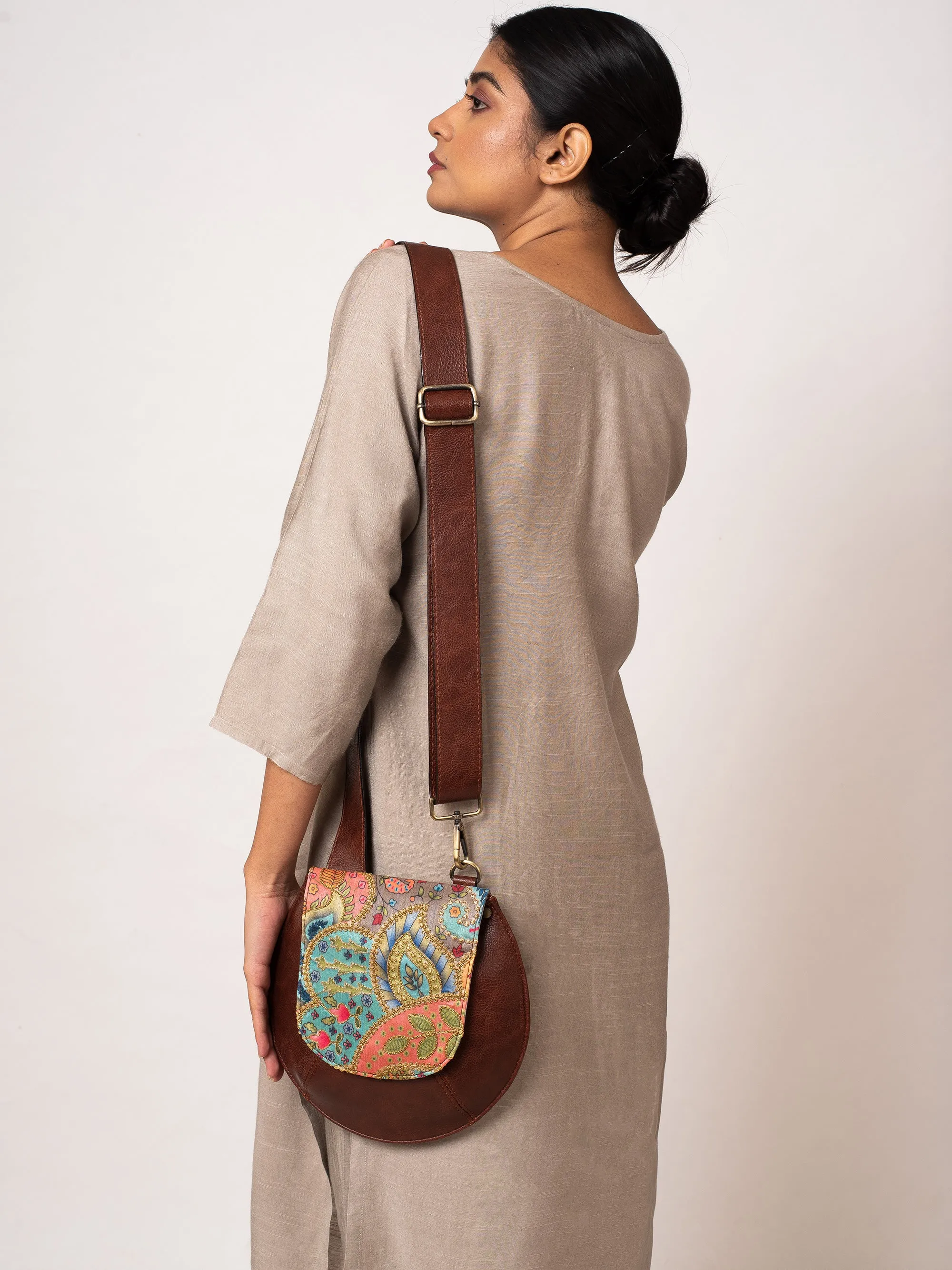Patchwork Embroidered Bianca Sling Bag