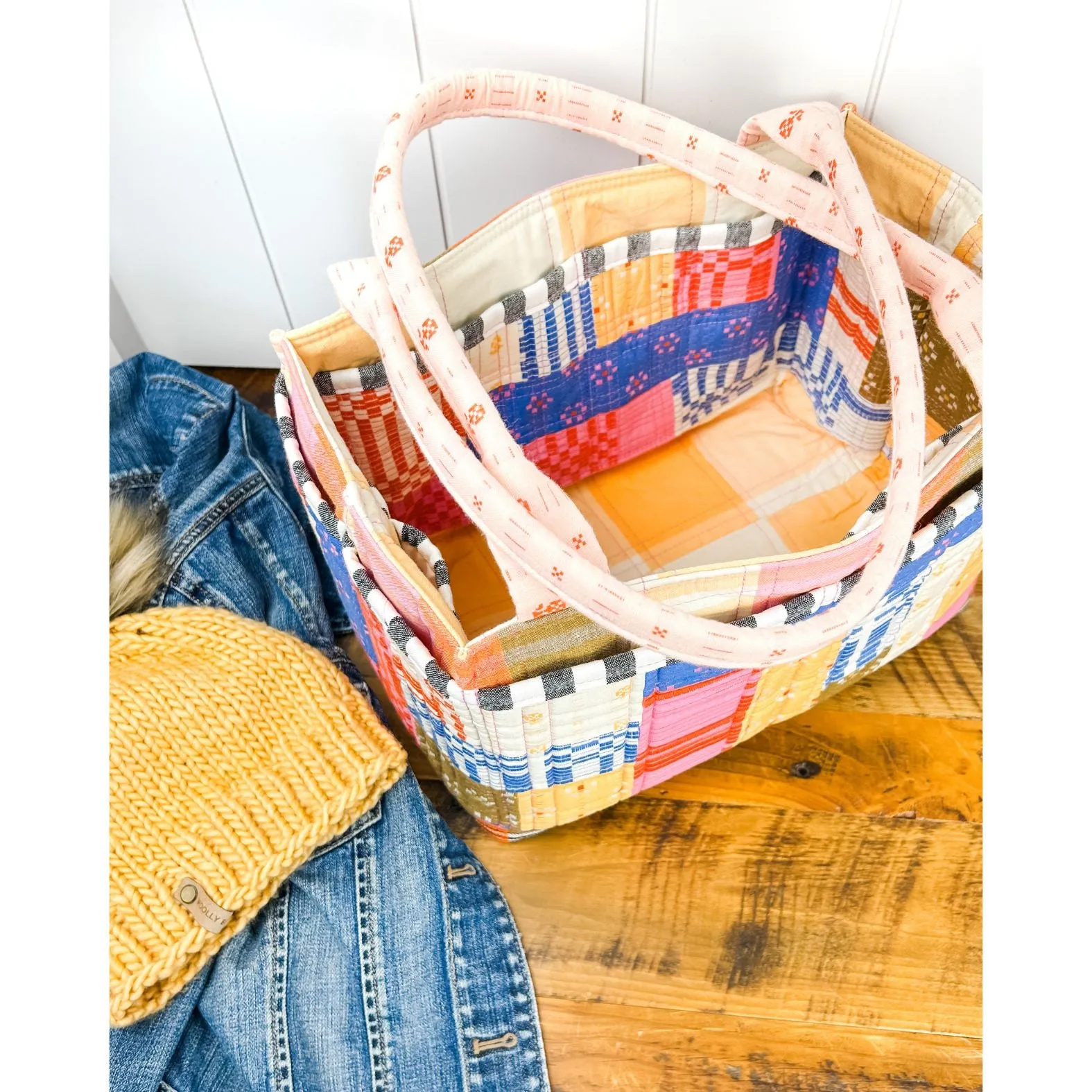 Patchwork Pockets Extension Pattern for Maggie Poppins Tote Bag - PDF