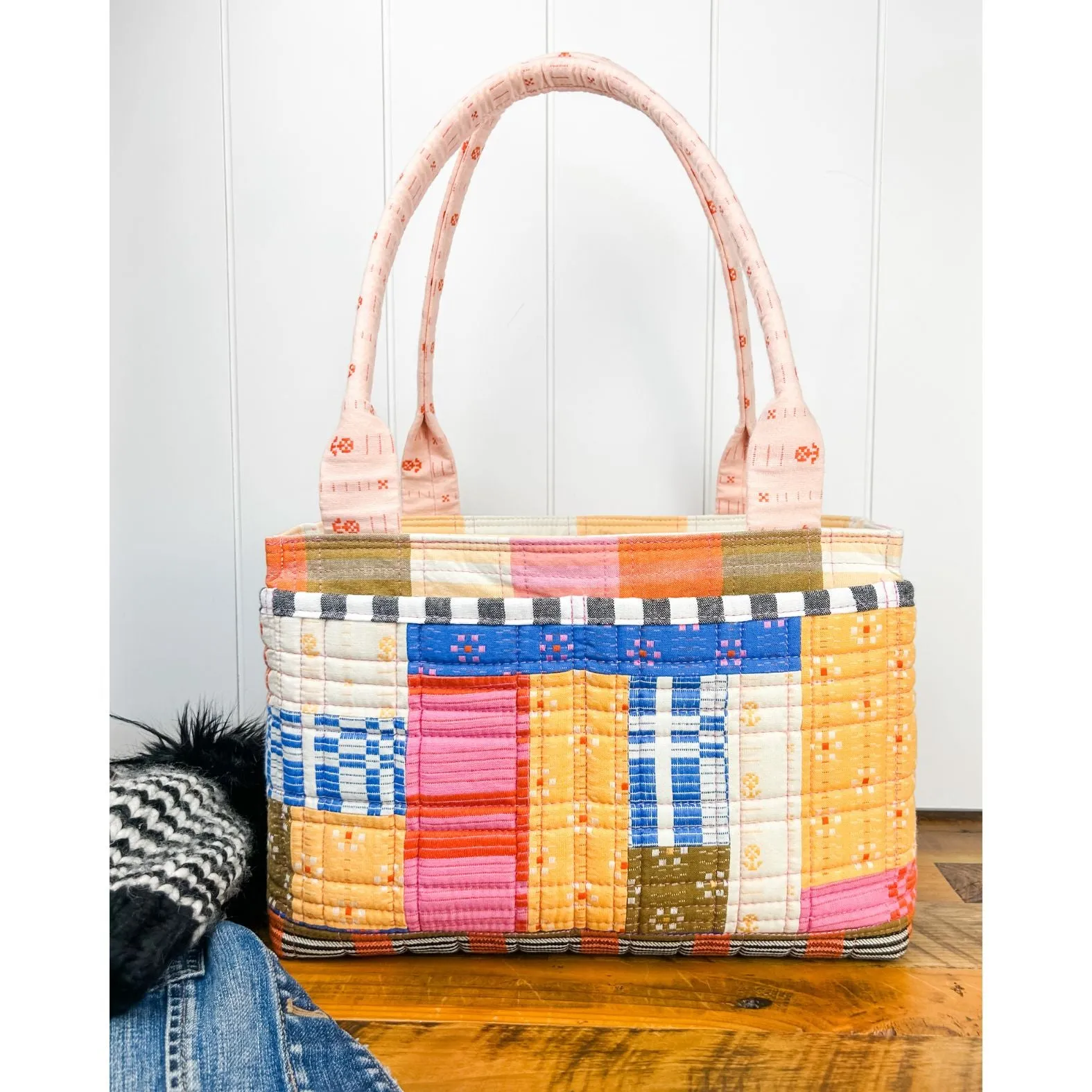 Patchwork Pockets Extension Pattern for Maggie Poppins Tote Bag - PDF