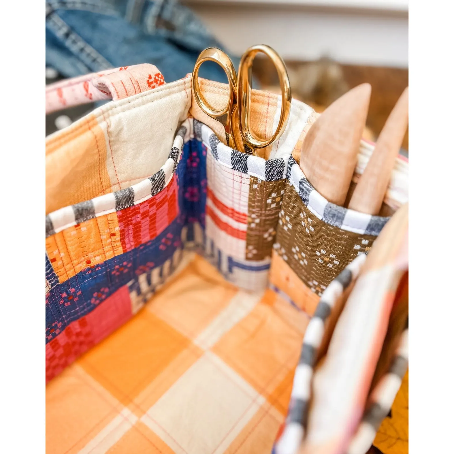 Patchwork Pockets Extension Pattern for Maggie Poppins Tote Bag - PDF