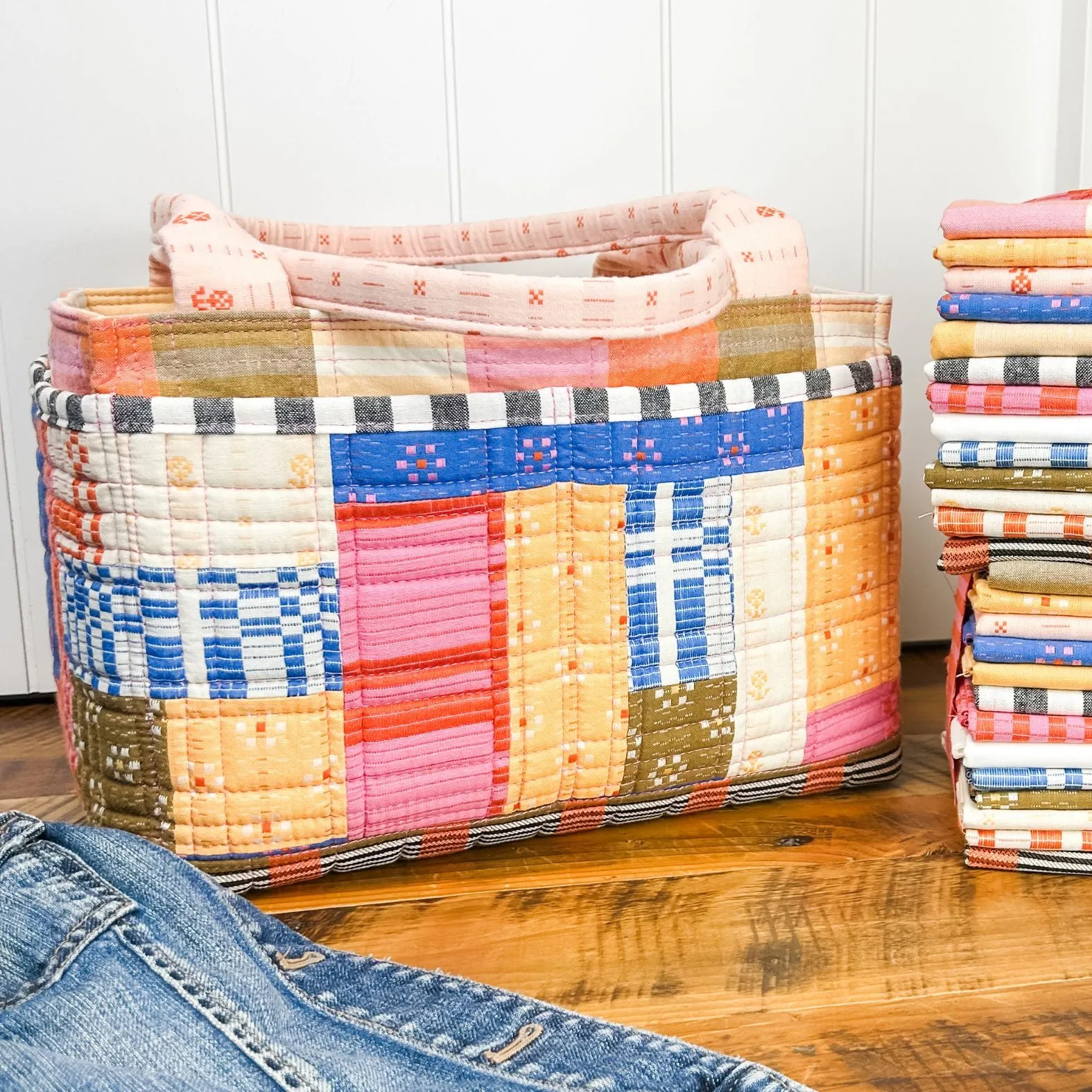 Patchwork Pockets Extension Pattern for Maggie Poppins Tote Bag - PDF