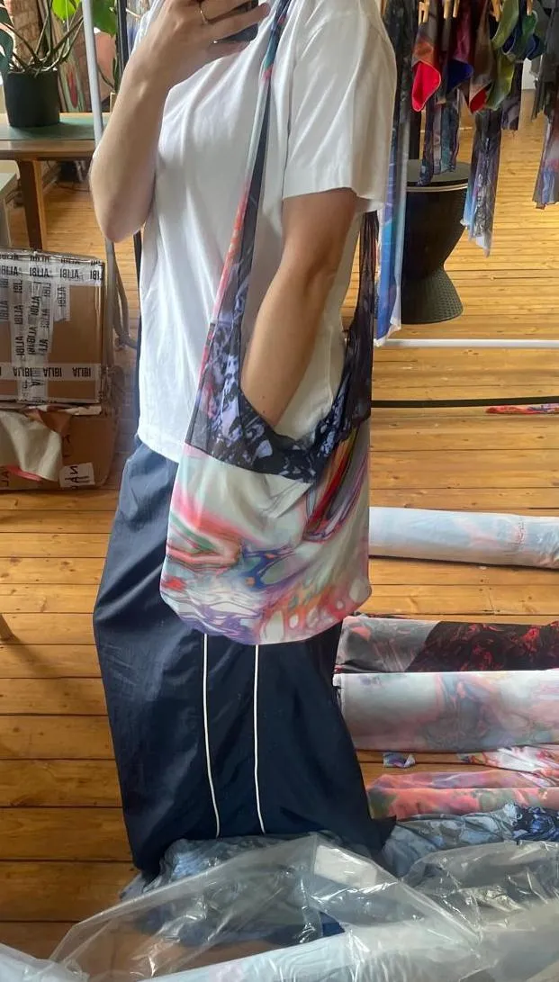PATCHWORK SLING BAGS