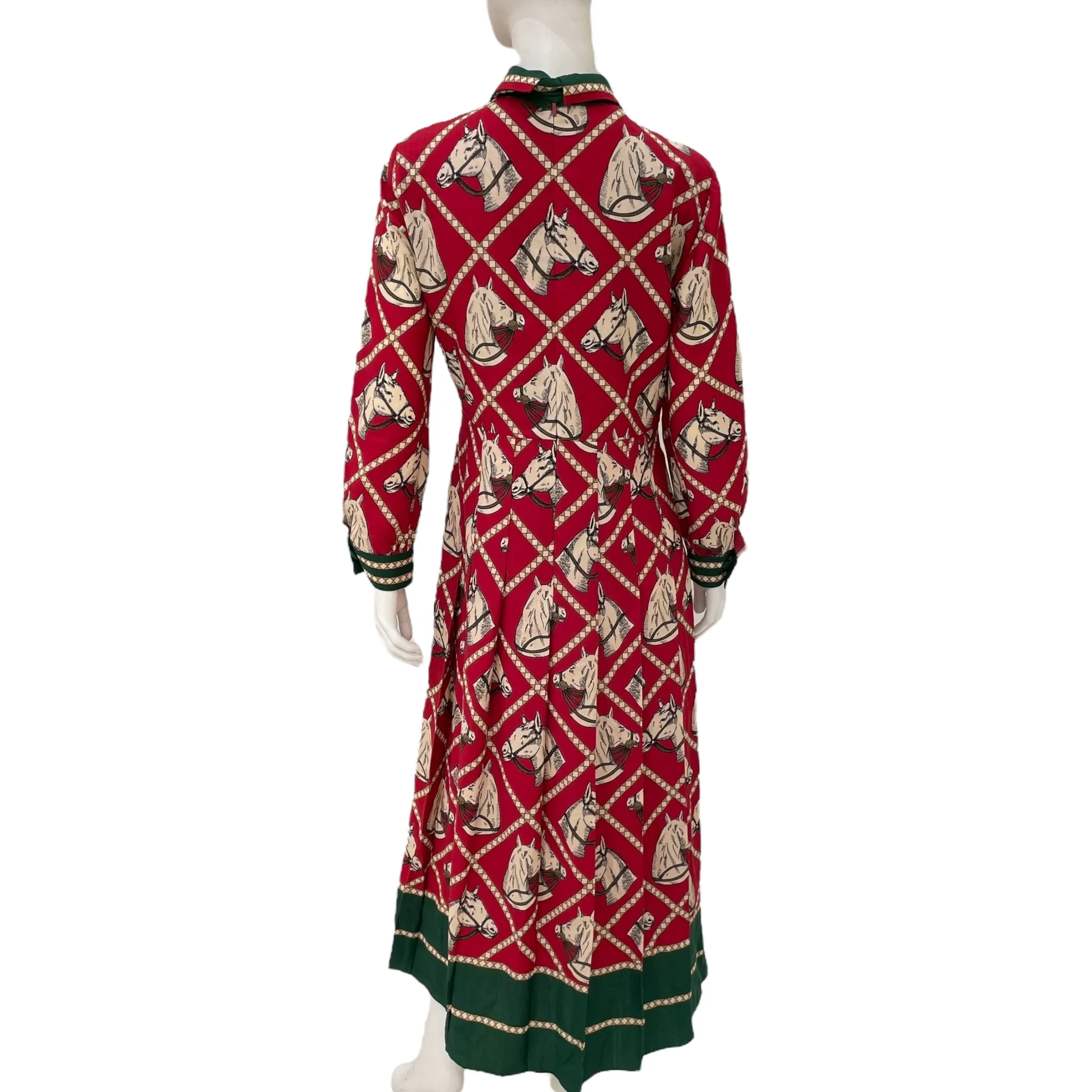 Patterned 42 Red Dress in Wool