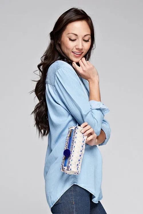 Patterned Cosmetic Pouch
