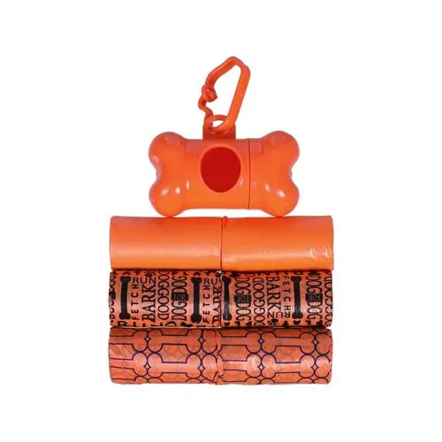 Paws and Claws - Clean Up Bags   Dispenser 6 Rolls/120 Bags 31.5X22cm Printed Assorted