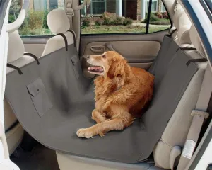 PetSafe Happy Ride Waterproof Hammock Seat Cover for Dogs and Pets - Fits Cars, Trucks and SUVs - Waterproof Area Protection - Grey