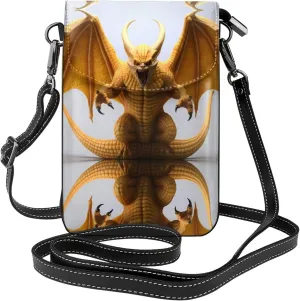 PHAYAH Bat Tusk Monster Small Crossbody Phone Bags For Women Leather Cell Phone Purse Wallet
