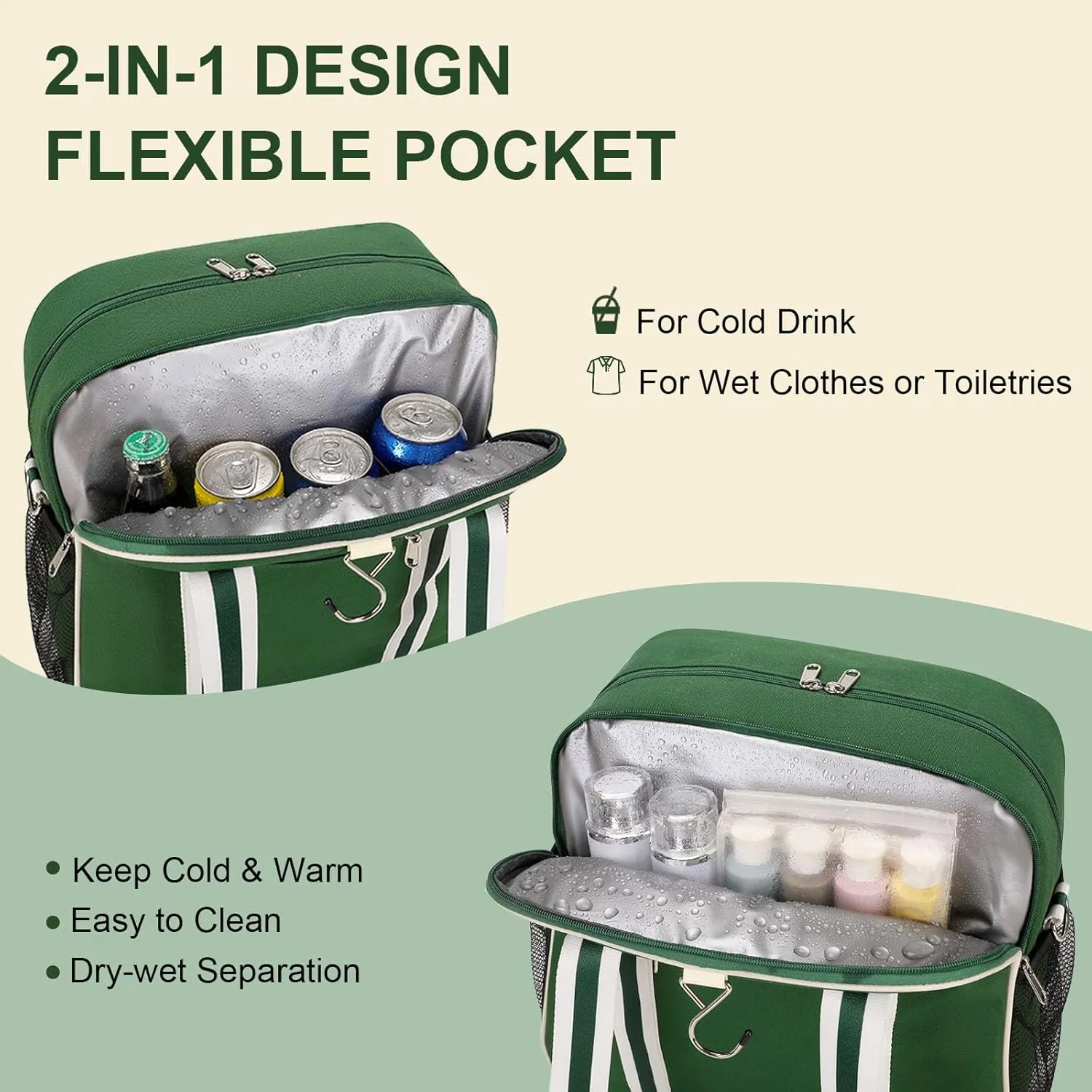 Pickleball Bag, Pickleball Bags for Women Men Teens with Waterproof Pocket & Fence Hook, Pickleball Tote Bag