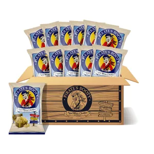 Pirate's Booty Aged White Cheddar Cheese Puffs, Gluten Free, Kids Snacks, 4oz Grocery Size Snack Bags (12 Count)