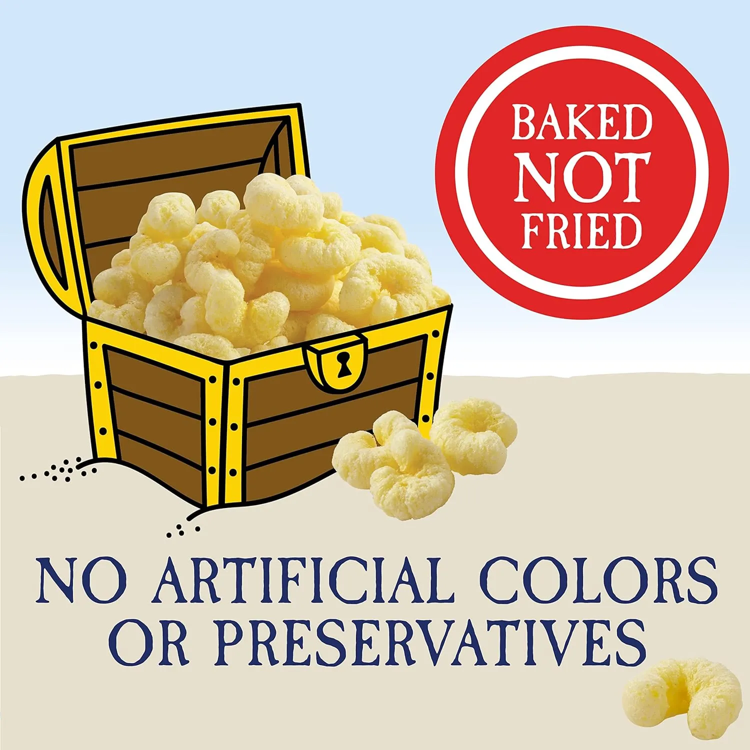 Pirate's Booty Aged White Cheddar Cheese Puffs, Gluten Free, Kids Snacks, 4oz Grocery Size Snack Bags (12 Count)