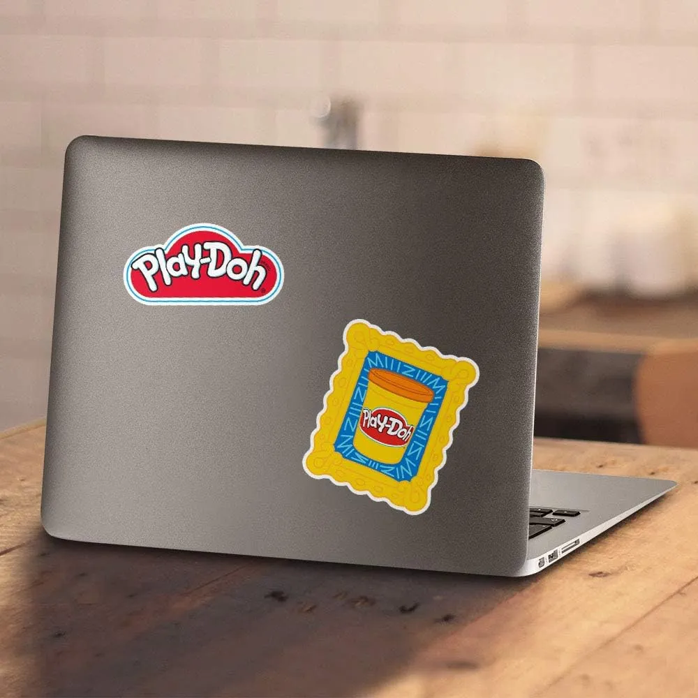 Play-Doh Logo Unisex Adult T Shirt & Stickers, Yellow