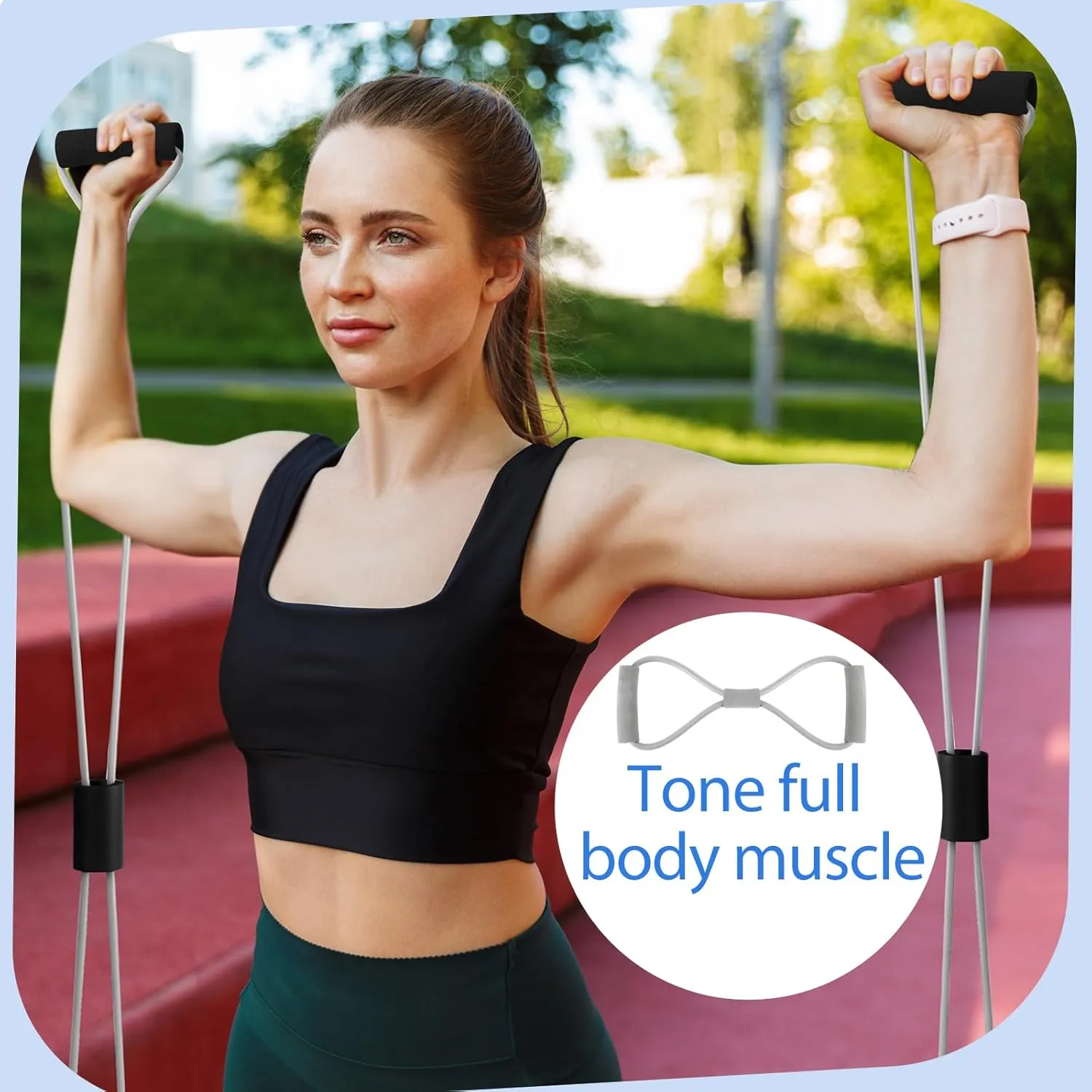 Poen Pilates Ring and Ball Set for Women Pilates Ring Circle Ball with Stretching Strap 8 Resistance Bands Non Slip Socks Gym Back Bags Exercise Equipment for Workout