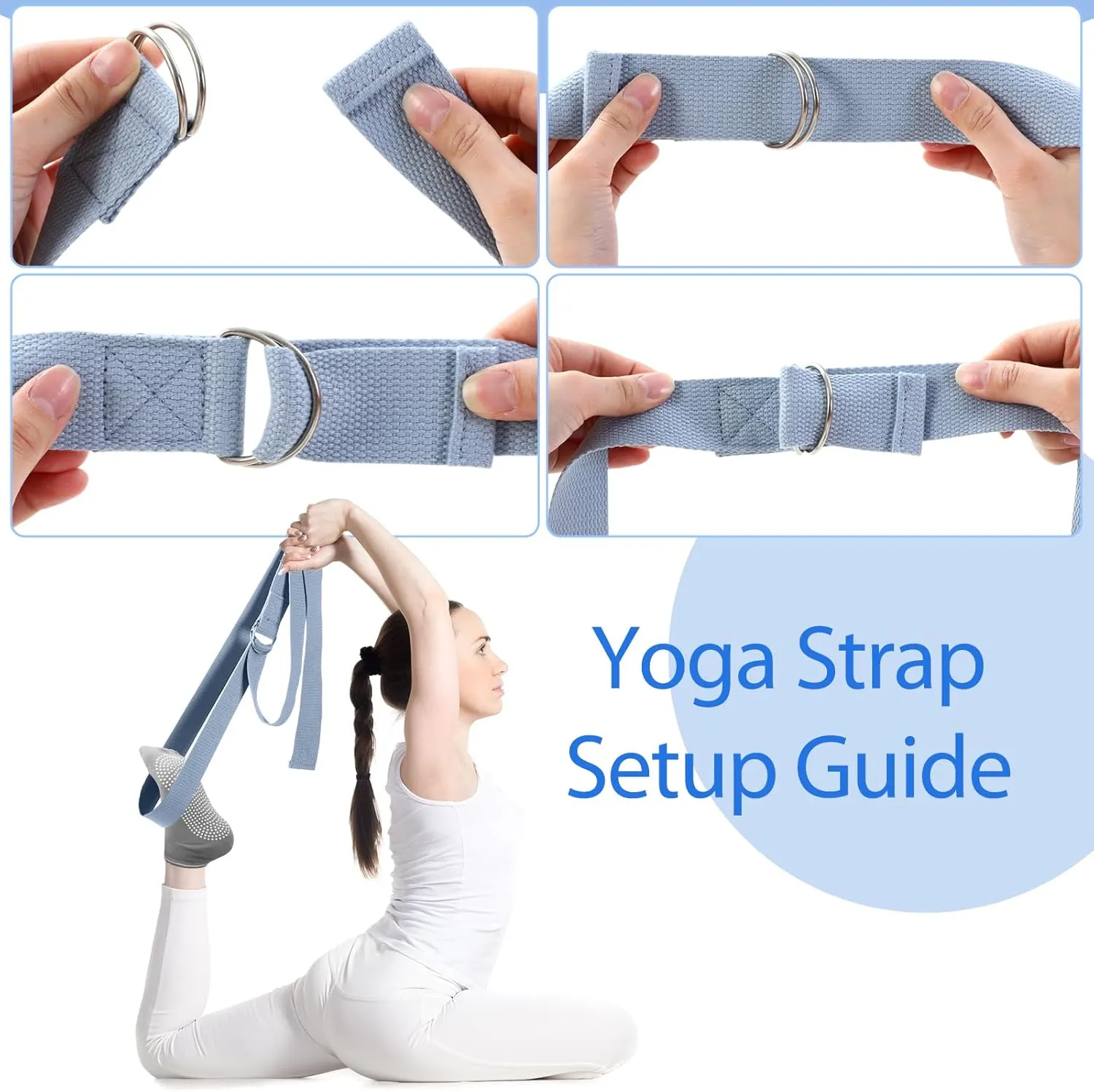 Poen Pilates Ring and Ball Set for Women Pilates Ring Circle Ball with Stretching Strap 8 Resistance Bands Non Slip Socks Gym Back Bags Exercise Equipment for Workout