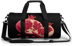 Pomegranate Printed Sports Gym Bag for Women Men Travel Duffel Bag Workout Weekender Bags