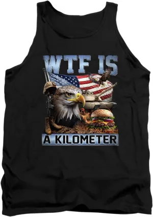 Popfunk America WTF is a Kilometer Unisex Adult Tank Top