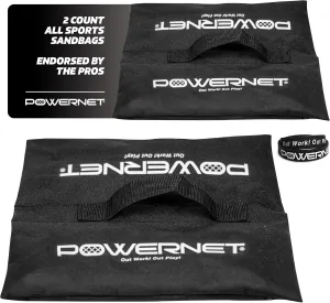 PowerNet All Sport Sandbags, Portable Soccer Goal Stability Sand Bags, Extra Weight for Football, Softball or Baseball Net, Fill Heavy Duty Bags with Sand or Weighted Balls