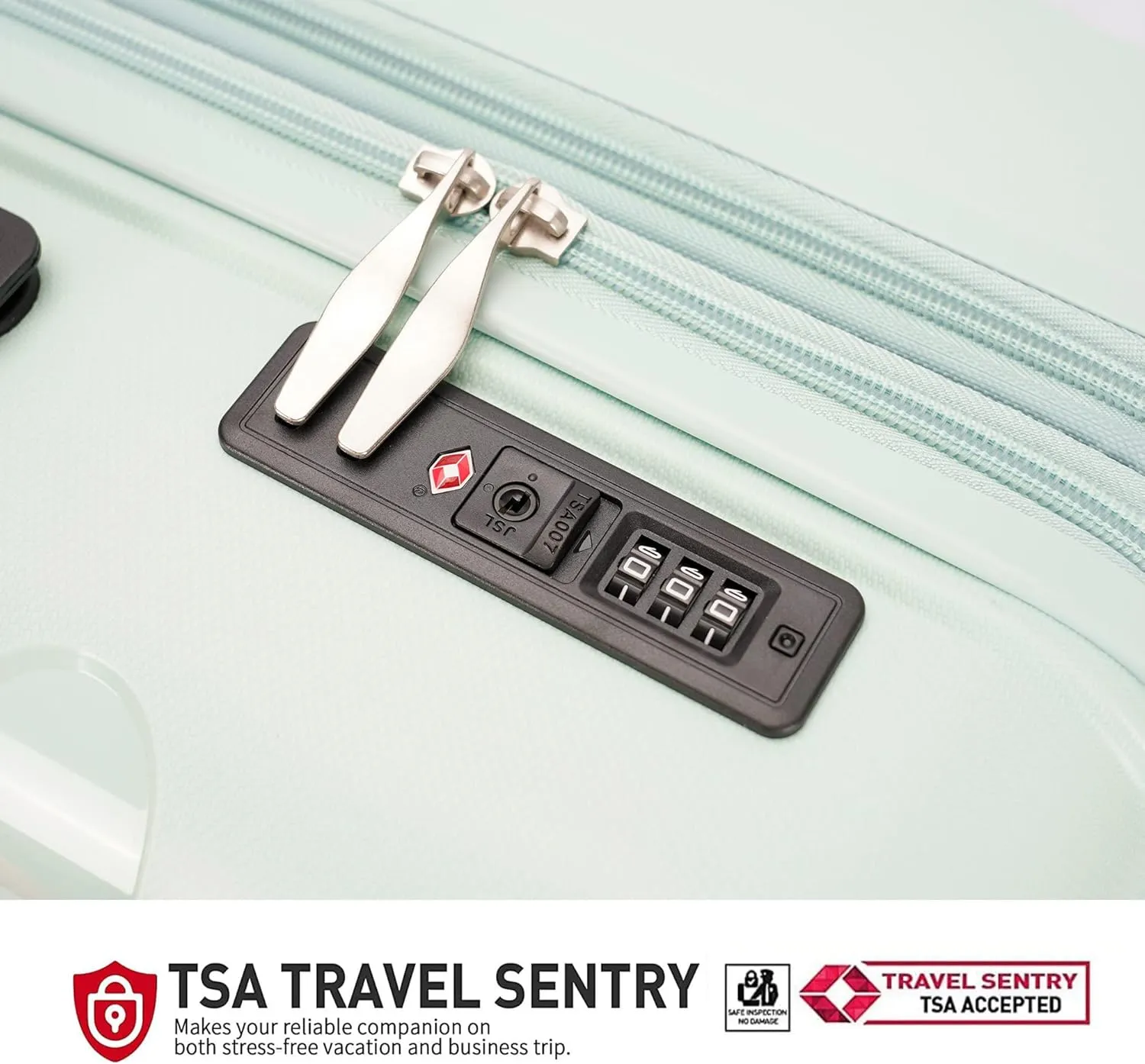 PP material 3-piece expandable luggage sets with Spinner Wheels， Suitcase with TSA Lock，Large Luggage for Family Travel carry on 20/24/28，Azure water color