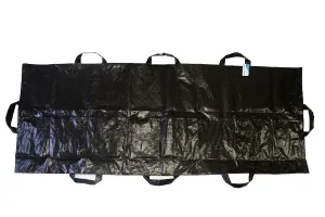Primacare BB-3201 Body Bag Stretcher Combo with 8 Side Handles and Center Zipper, Waterproof Bags for Outdoor Camping Hiking and Sleeping, Polyethylene Cadaver Disaster Pouch, 90" x 36", Black
