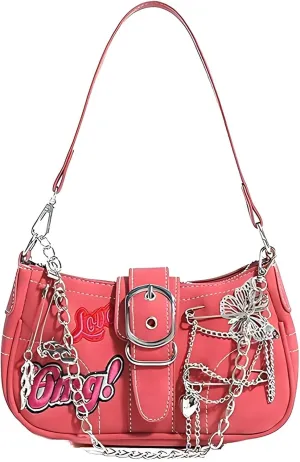 Punk Bag, Sourpuss Gothic Tote Purse Y2K Cool Style Trendy Women Shoulder Bags Rock Fashion Girls Handbag