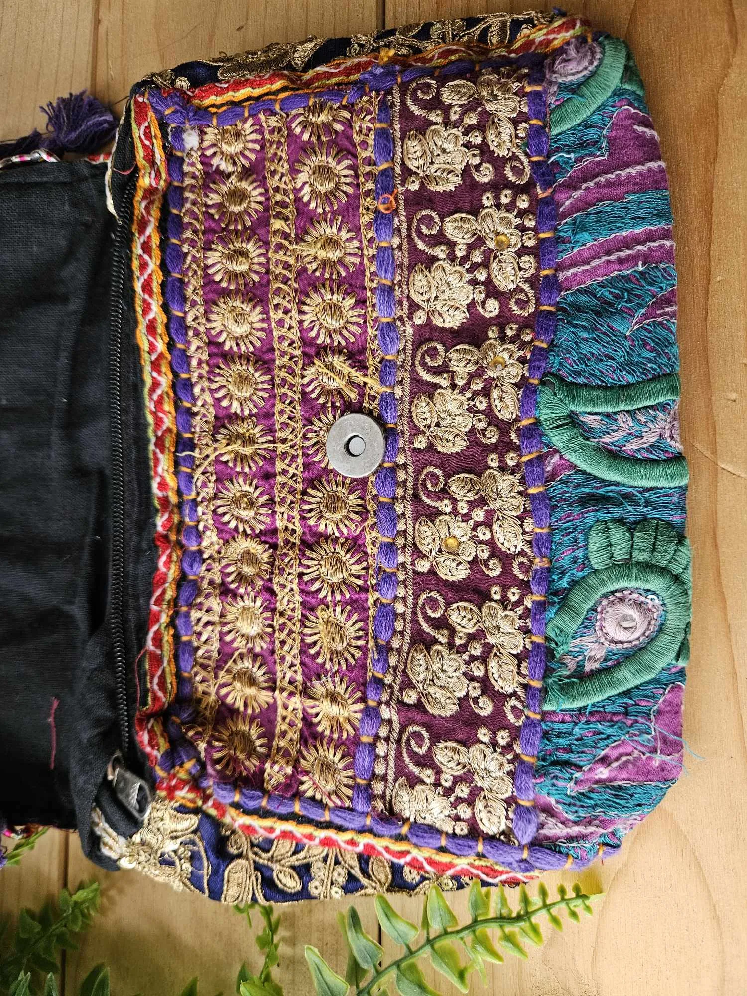 Purple Bandhani Patchwork bag