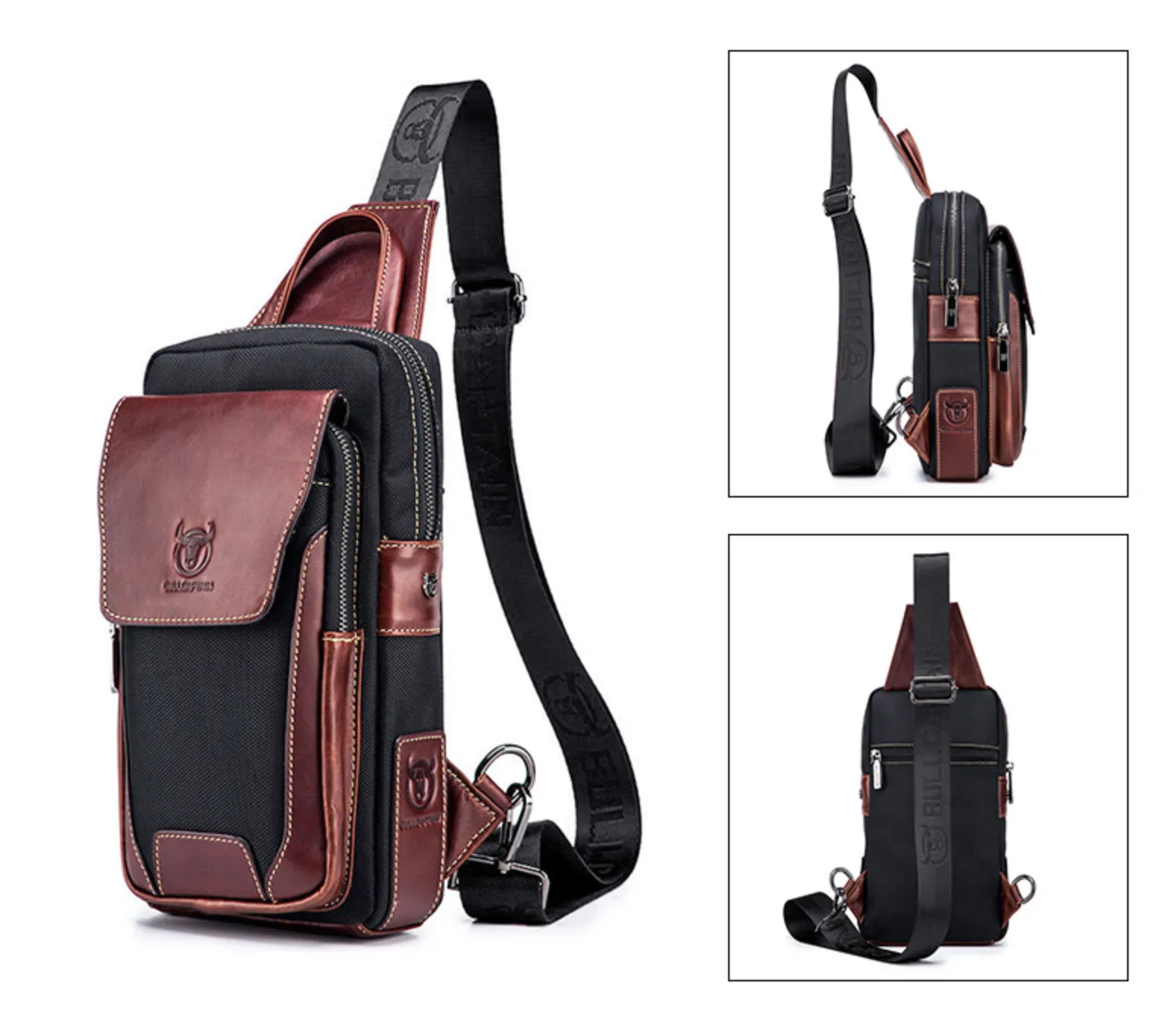 "Legend Collection" - Cowhide Shoulder Chest Bag - Metallic Range 3 Colours