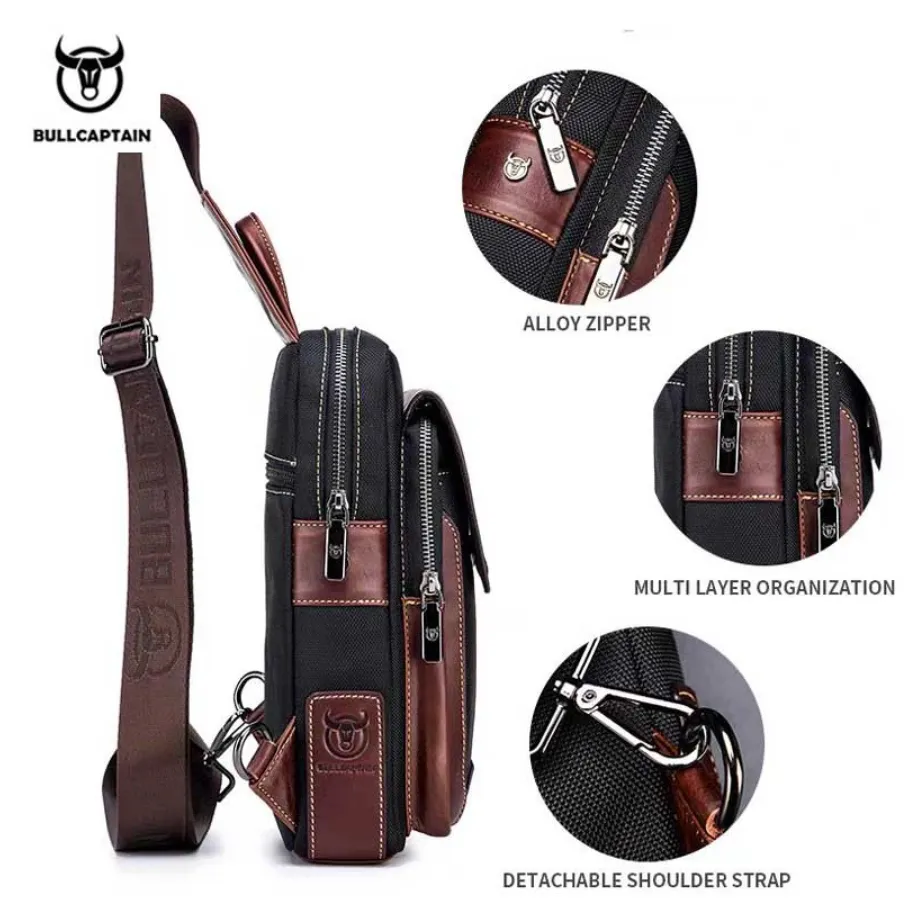 "Legend Collection" - Cowhide Shoulder Chest Bag - Metallic Range 3 Colours
