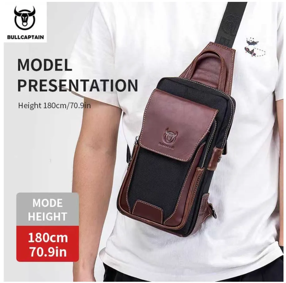 "Legend Collection" - Cowhide Shoulder Chest Bag - Metallic Range 3 Colours