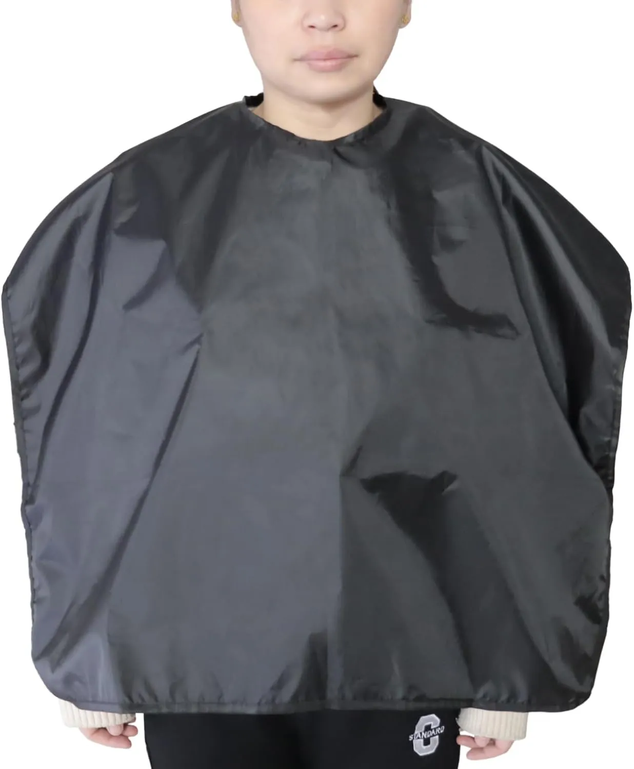 rainbowstar Waterproof Post Surgery Shower Cape Water Resistant Post Surgery Garment with Pockets for Mastectomy Chest Surgery Shoulder Surgery Shower Protection, Black