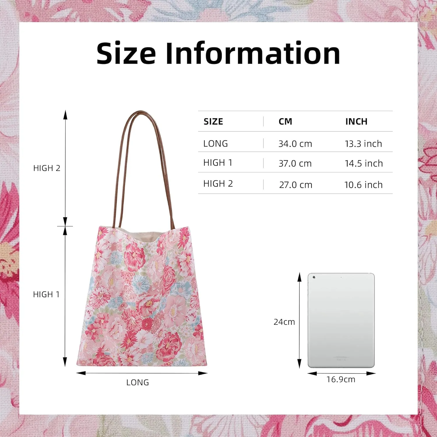 Rayon Hobo Bags for Women,Patterned Tote Bag,Large Capacity Shoulder Handbags with Inner Pockets
